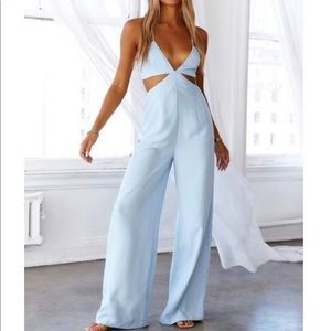 HELLO MOLLY STRUT IT JUMPSUIT BABY BLUE